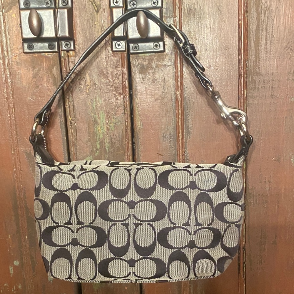 Vintage Y2K Coach Black Signature Hobo Bag